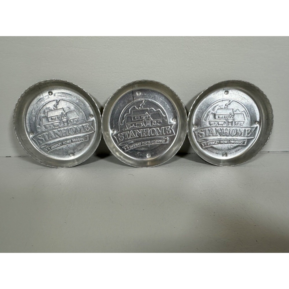 Vintage Stanhome STANLEY HOMES Aluminum Metal Cocktail Drink Coasters Lot Of 3‎